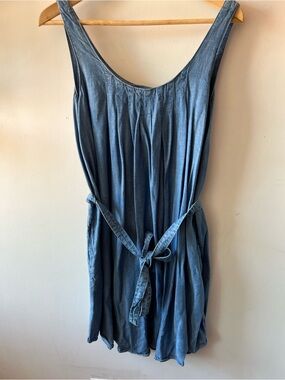 GAP Blue Sleeveless Tie-Waist Sundress